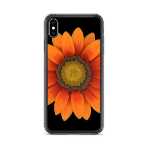iPhone Case | Gazania Flower Orange | Black Background