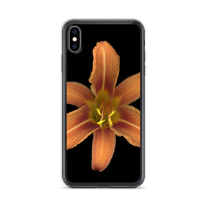 iPhone Case | Orange Daylily Flower | Black Background