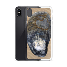 Load image into Gallery viewer, iPhone Case | Oyster Shell Blue Right Exterior | Sand Background
