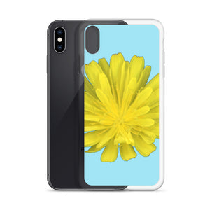 iPhone Case | Hawkweed Flower Yellow | Sky Blue Background