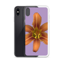 Load image into Gallery viewer, iPhone Case | Orange Daylily Flower | Lavender Background
