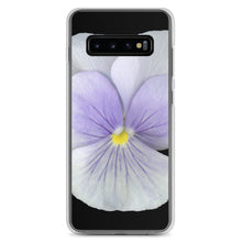 Load image into Gallery viewer, Samsung Phone Case | Pansy Viola Flower Lavender | Black Background
