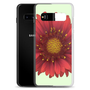Blanket Flower Gaillardia Red | Samsung Phone Case | Sea Glass Background
