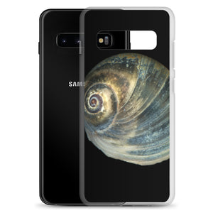 Moon Snail Shell Blue Apical | Samsung Phone Case | Black Background