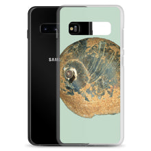 Load image into Gallery viewer, Moon Snail Shell Black &amp; Rust Apical | Samsung Phone Case | Sage Background
