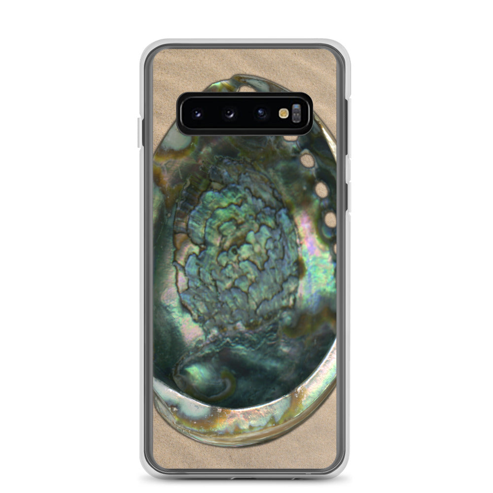 Samsung Phone Case | Abalone Shell Interior | Sand Background