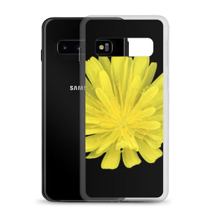 Samsung Phone Case | Hawkweed Flower Yellow | Black Background