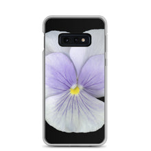Load image into Gallery viewer, Samsung Phone Case | Pansy Viola Flower Lavender | Black Background
