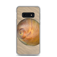Load image into Gallery viewer, Moon Snail Shell Shark&#39;s Eye Apical | Samsung Phone Case | Sand Background
