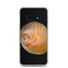 Load image into Gallery viewer, Moon Snail Shell Shark&#39;s Eye Apical | Samsung Phone Case | Black Background
