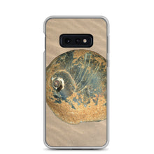 Load image into Gallery viewer, Samsung Phone Case | Moon Snail Shell Black &amp; Rust Apical | Sand Background
