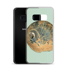 Load image into Gallery viewer, Samsung Phone Case | Moon Snail Shell Black &amp; Rust Apical | Sage Background

