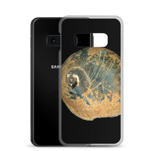 Load image into Gallery viewer, Samsung Phone Case | Moon Snail Shell Black &amp; Rust Apical | Black Background
