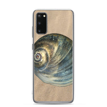 Load image into Gallery viewer, Moon Snail Shell Blue Apical | Samsung Phone Case | Sand Background
