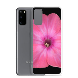 Samsung Phone Case | Phlox Flower Detail Pink | Black Background
