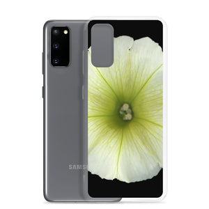 Samsung Phone Case | Petunia Flower Yellow-Green | Black Background