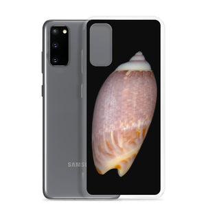 Samsung Phone Case | Olive Snail Shell Brown Dorsal | Black Background