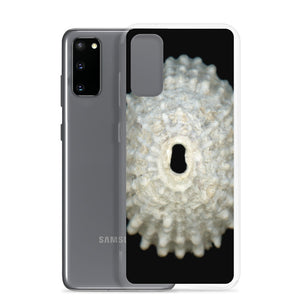 Samsung Phone Case | Keyhole Limpet Shell White Exterior | Black Background