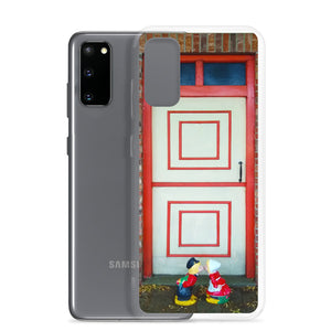 Samsung Phone Case | Dutch Doors series, Cream Orange Squares by Matteo