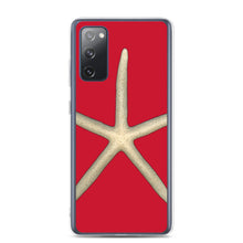 Load image into Gallery viewer, Samsung Phone Case | Finger Starfish Shell Top | Red Background
