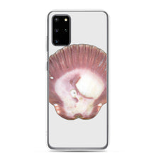 Load image into Gallery viewer, Samsung Phone Case | Scallop Shell Magenta Left Exterior | Silver Background
