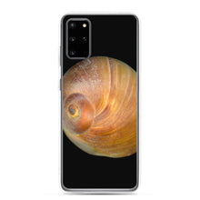 Load image into Gallery viewer, Samsung Phone Case | Moon Snail Shell Shark&#39;s Eye Apical | Black Background
