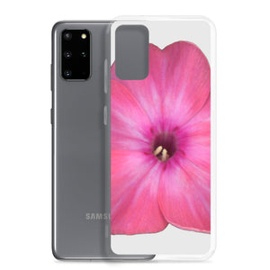 Phlox Flower Detail Pink | Samsung Phone Case | Silver Background