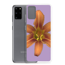 Load image into Gallery viewer, Samsung Phone Case | Orange Daylily Flower | Lavender Background
