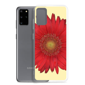 Samsung Phone Case | Gerbera Daisy Flower Red | Sunshine Background