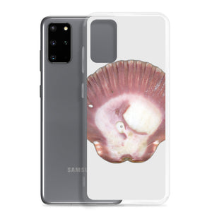 Scallop Shell Magenta Left Exterior | Samsung Phone Case | Silver Background