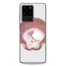 Load image into Gallery viewer, Scallop Shell Magenta Left Exterior | Samsung Phone Case | Silver Background
