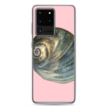 Load image into Gallery viewer, Samsung Phone Case | Moon Snail Shell Blue Apical | Pink Background
