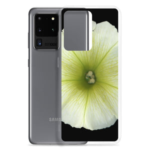Samsung Phone Case | Petunia Flower Yellow-Green | Black Background
