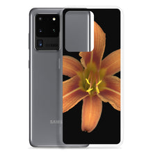 Load image into Gallery viewer, Samsung Phone Case | Orange Daylily Flower | Black Background
