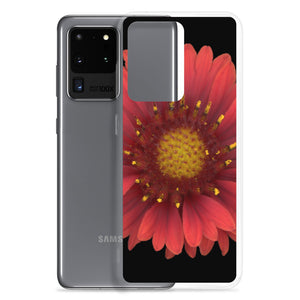 Blanket Flower Gaillardia Red | Samsung Phone Case | Black Background