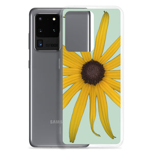 Black-eyed Susan Rudbeckia Flower Yellow | Samsung Phone Case | Sage Background