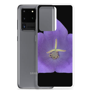 Samsung Phone Case | Balloon Flower Blue | Black Background