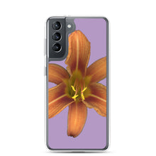 Load image into Gallery viewer, Samsung Phone Case | Orange Daylily Flower | Lavender Background
