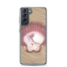 Load image into Gallery viewer, Samsung Phone Case | Scallop Shell Magenta Left Exterior | Sand Background
