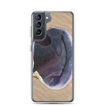 Load image into Gallery viewer, Samsung Phone Case | Quahog Clam Shell Purple Right Interior | Sand Background
