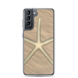 Finger Starfish Shell Top | Samsung Phone Case | Sand Background