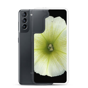 Petunia Flower Yellow-Green | Samsung Phone Case | Black Background