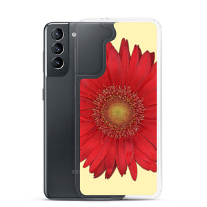 Gerbera Daisy Flower Red | Samsung Phone Case | Sunshine Background