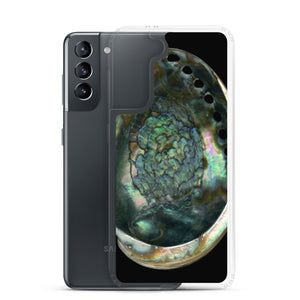 Samsung Phone Case | Abalone Shell Interior | Black Background