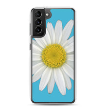 Load image into Gallery viewer, Samsung Phone Case | Shasta Daisy Flower White | Pool Blue Background
