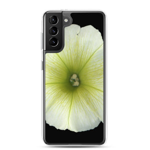 Petunia Flower Yellow-Green | Samsung Phone Case | Black Background
