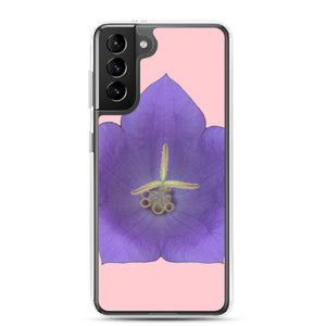 Balloon Flower Blue | Samsung Phone Case | Pink Background