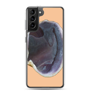 Quahog Clam Shell Purple Right Interior | Samsung Phone Case | Desert Tan Background