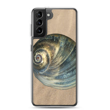 Load image into Gallery viewer, Moon Snail Shell Blue Apical | Samsung Phone Case | Sand Background
