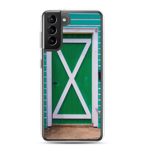Samsung Phone Case | Dutch Doors series, Green White by Matteo